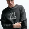 21 Savage T-Shirt mit langen Ärmeln 21 Savage T-Shirt mit langen Ärmeln