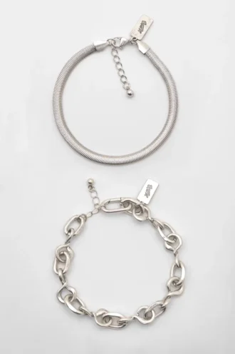 2er-Pack Kettenarmbänder