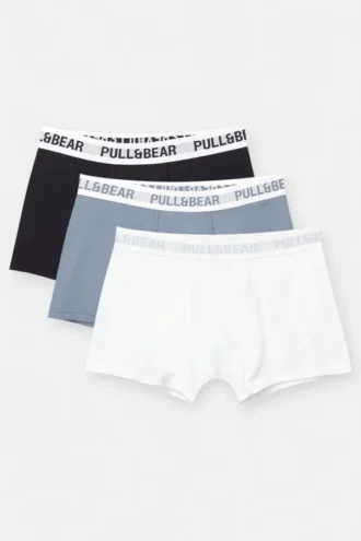 3er-Pack Boxershorts mit hellblauem Bund
