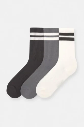3er-Pack gestreifte Socken