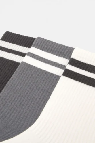 3er-Pack gestreifte Socken