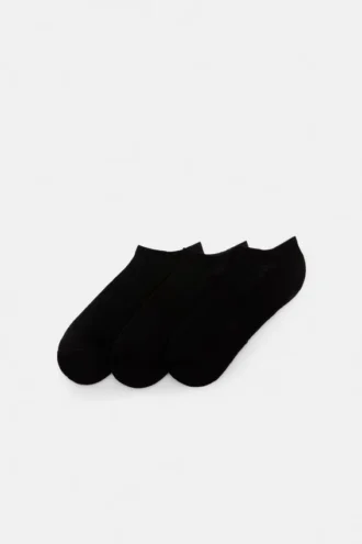3er-Pack kurze schwarze Socken