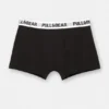 3er-Pack schwarze Boxershorts mit neonfarbenem Bund