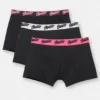 3er-Pack schwarze Boxershorts mit rosa STWD-Logo