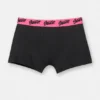 3er-Pack schwarze Boxershorts mit rosa STWD-Logo