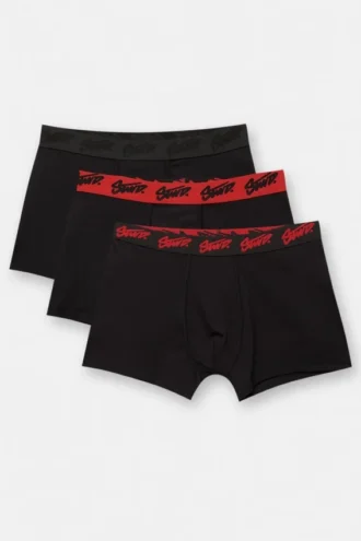 3er-Pack schwarze Boxershorts mit STWD-Logo