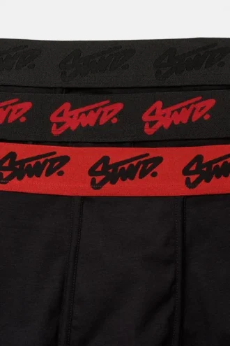 3er-Pack schwarze Boxershorts mit STWD-Logo