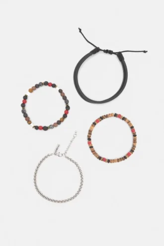 4er-Pack Perlenarmbänder