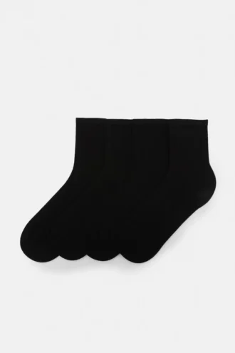 4er-Pack schwarze Feinstricksocken 4er-Pack schwarze Feinstricksocken