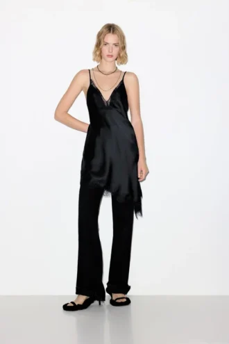 Asymmetrisches Spitzen-Camisole-Top