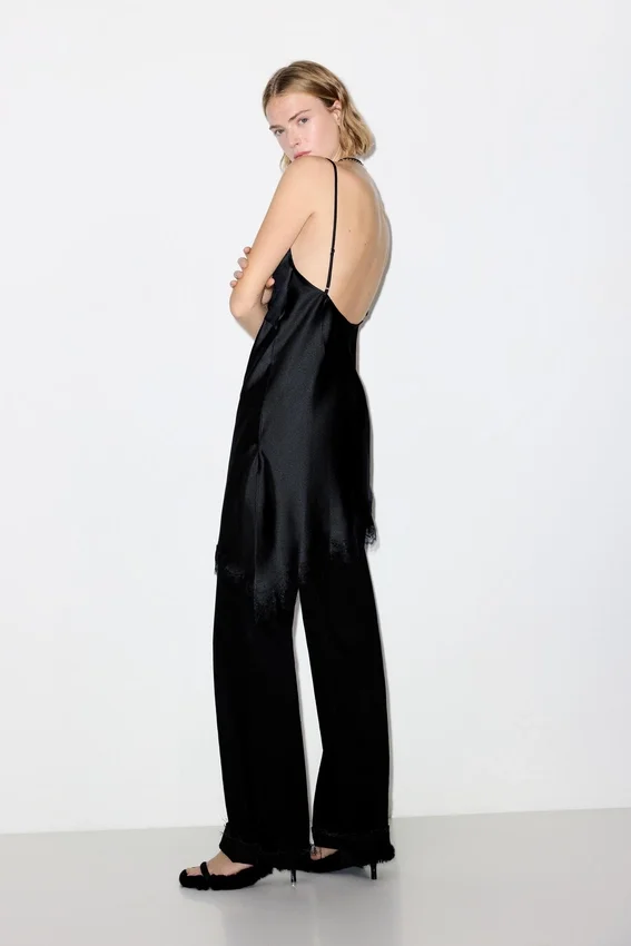 Asymmetrisches Spitzen-Camisole-Top Asymmetrisches Spitzen-Camisole-Top