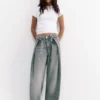 Baggy-Jeans im Ballon-Schnitt mit Falten Baggy-Jeans im Ballon-Schnitt mit Falten