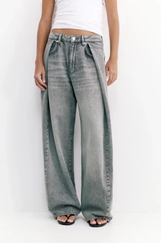 Baggy-Jeans im Ballon-Schnitt mit Falten