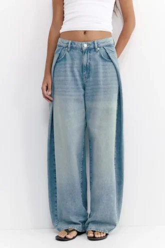 Baggy-Jeans im Ballon-Schnitt mit Falten