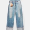 Baggy-Jeans mit Aufdruck Baggy-Jeans mit Aufdruck