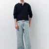 Baggy-Jeans mit gesticktem „STWD“-Logo Baggy-Jeans mit gesticktem „STWD“-Logo