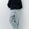Baggy-Jeans mit gesticktem „STWD“-Logo Baggy-Jeans mit gesticktem „STWD“-Logo