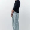 Baggy-Jeans mit gesticktem „STWD“-Logo Baggy-Jeans mit gesticktem „STWD“-Logo
