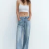 Baggy-Jeans mit Kordelzug
