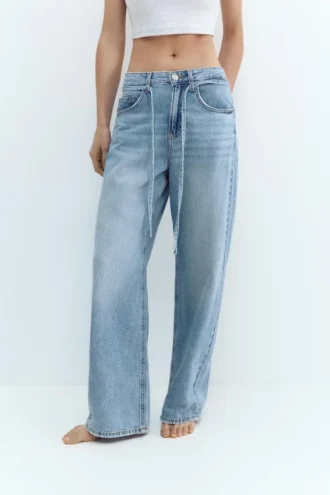 Baggy-Jeans mit Kordelzug
