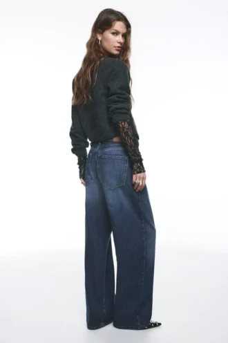 Baggy-Jeans mit Kordelzug