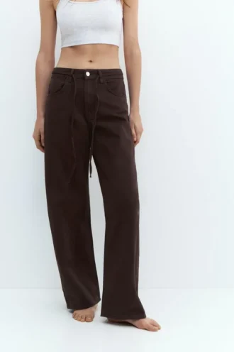 Baggy-Jeans mit Kordelzug