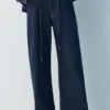 Baggy-Jeans mit Kordelzug