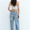Baggy-Jeans mit Kordelzug