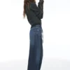 Baggy-Jeans mit Kordelzug