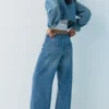 Baggy-Jeans mit Kordelzug