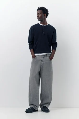 Baggy-Jeans mit lockerer Passform
