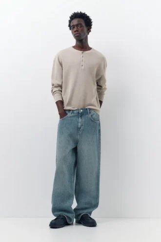 Baggy-Jeans mit lockerer Passform