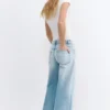 Baggy-Jeans mit mittlerer Leibhöhe