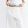 Baggy-Jeans mit mittlerer Leibhöhe