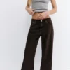 Baggy-Jeans mit mittlerer Leibhöhe