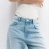 Baggy-Jeans mit mittlerer Leibhöhe