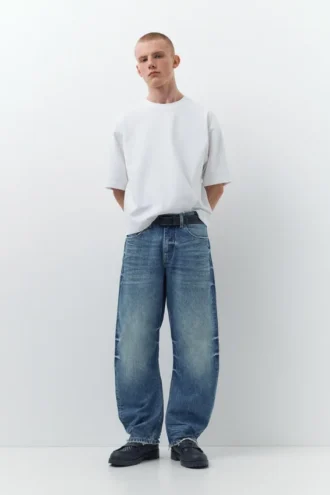 Baggy-Jeans mit niedriger Leibhöhe