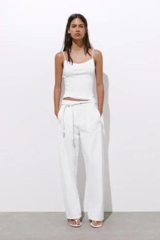 Balloon-Fit-Jeans mit Kordelzug