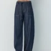 Balloon-Fit-Jeans mit Kordelzug