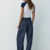 Balloon-Fit-Jeans mit Kordelzug