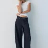 Barrel-Jeans mit Herzen