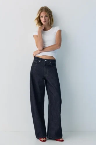 Barrel-Jeans mit Herzen