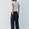 Barrel-Jeans mit Herzen