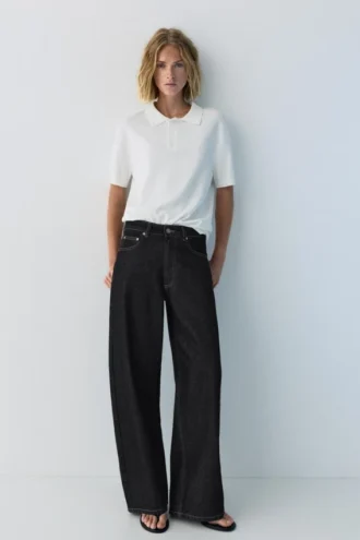 Barrel-Jeans mit Sternen