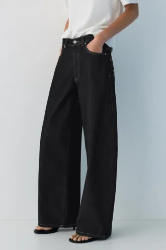 Barrel-Jeans mit Sternen
