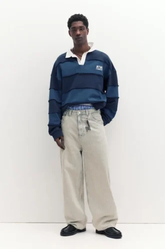 Bestickte Super-Baggy-Jeans