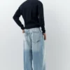 Bestickte Super-Baggy-Jeans Bestickte Super-Baggy-Jeans