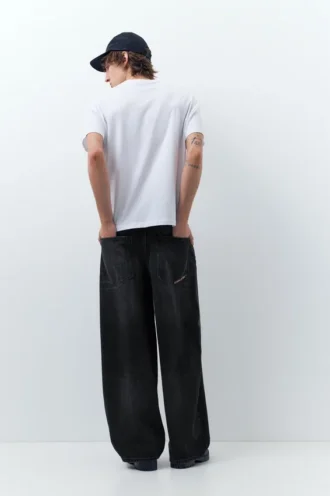 Bestickte Super-Baggy-Jeans