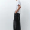 Bestickte Super-Baggy-Jeans