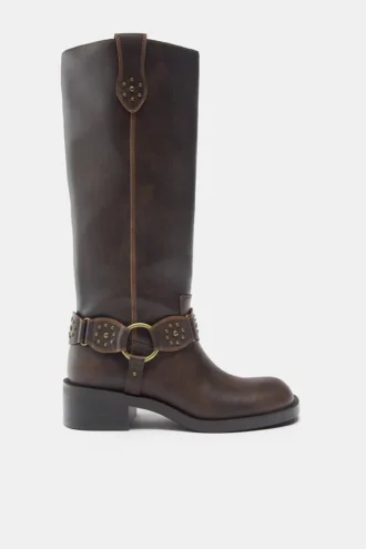 Biker-Stiefel mit Nieten